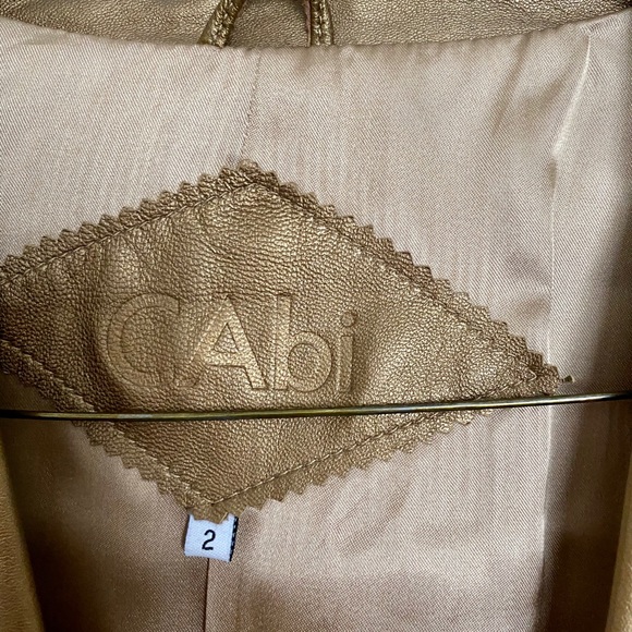 Gold Leather Jacket - Picture 3 of 3